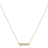 14kt Gold and Diamond Significance Bar Necklace - Six